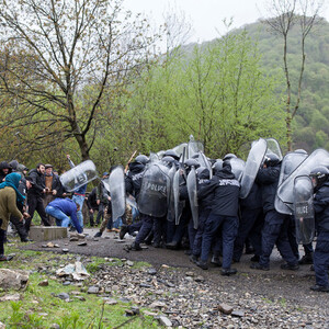 Violent clashes between the police and locals in the Pankisi Gorge in Georgia
