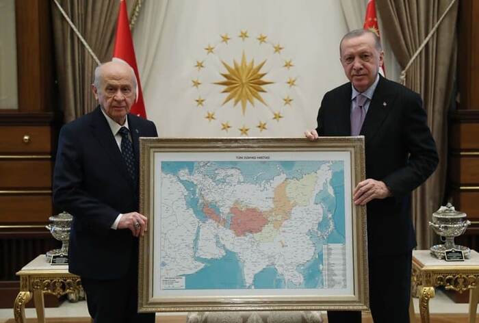 Nationalists presented Erdogan map of 