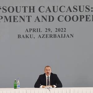 Aliyev on dissatisfaction with Iran, normalisation process with Armenia, sanctions on Russia and Georgia’s support during Second Karabakh War