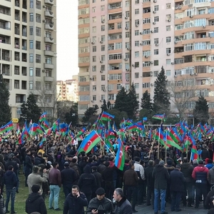 Musavat Party Holds Protest in Front of Iranian Embassy to Azerbaijan